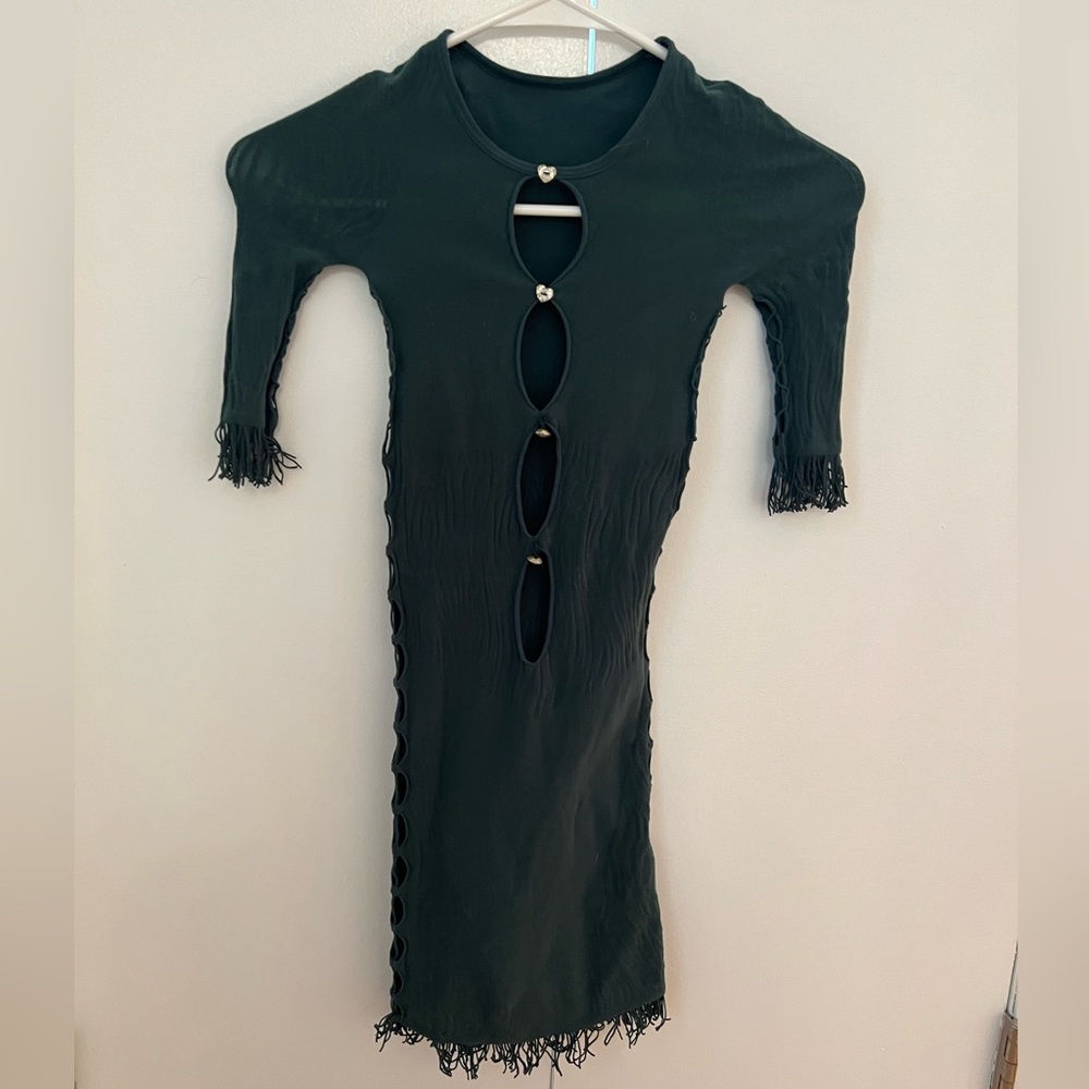 Authentic poster girl dark green dress